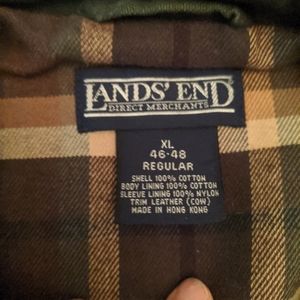 Land's End XL Men's Jacket with Leather Collar